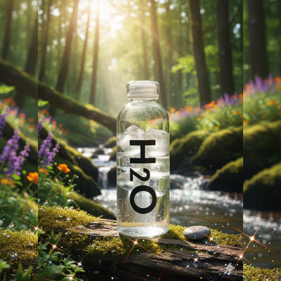 The H2O Glass Water Bottle - 800ml