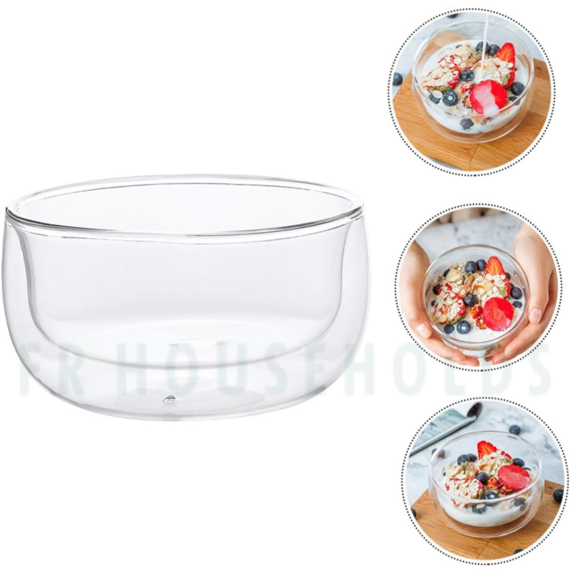 Double Wall Glass Bowl - 400ml & 300ml