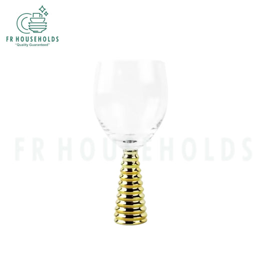 Elegant Spiral Red Wine Goblets with Gold Base - 6PC 230g | 350ml – A Symphony of Style and Function