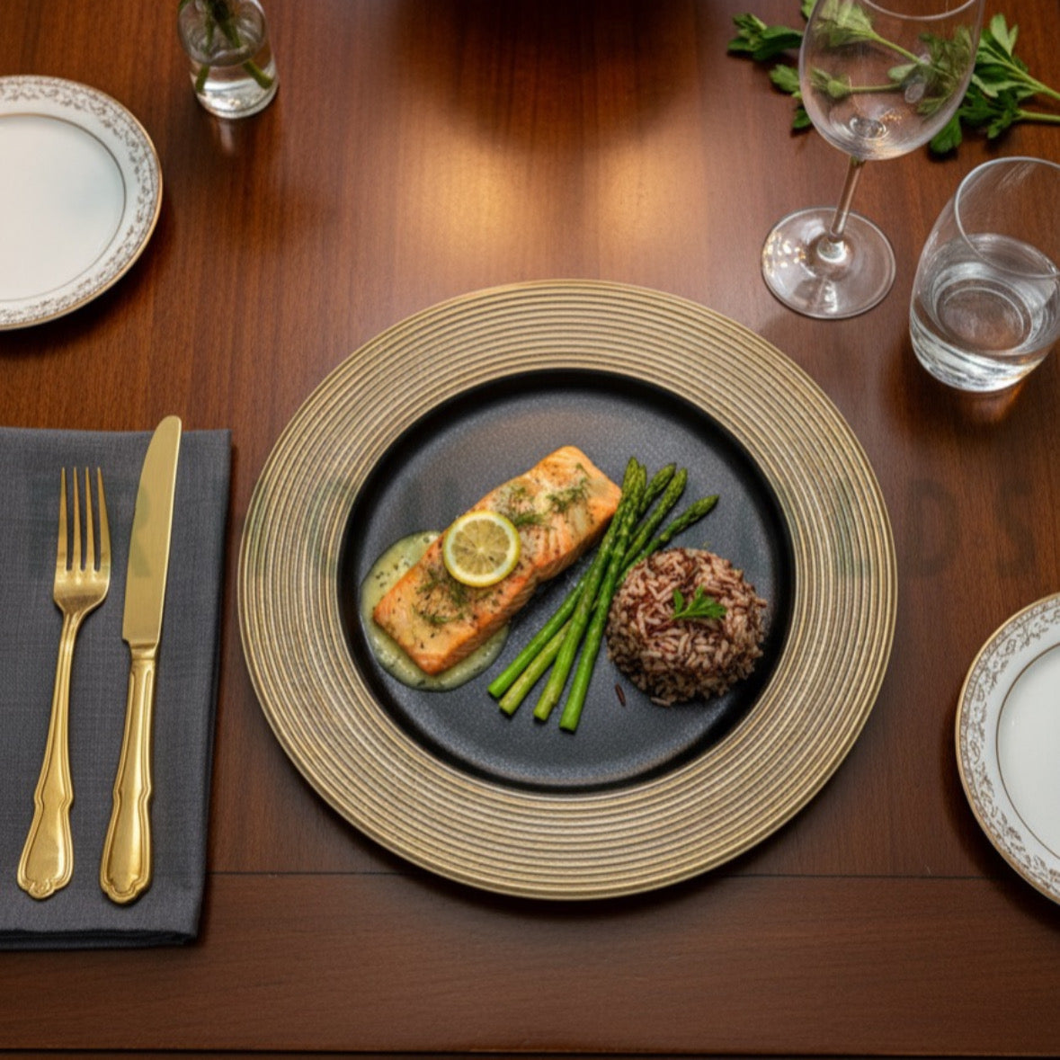 10-Inch Scratchless Stoneware Pattern Plates – Durable, Elegant & Everyday Dining Essentials | 6 Peices