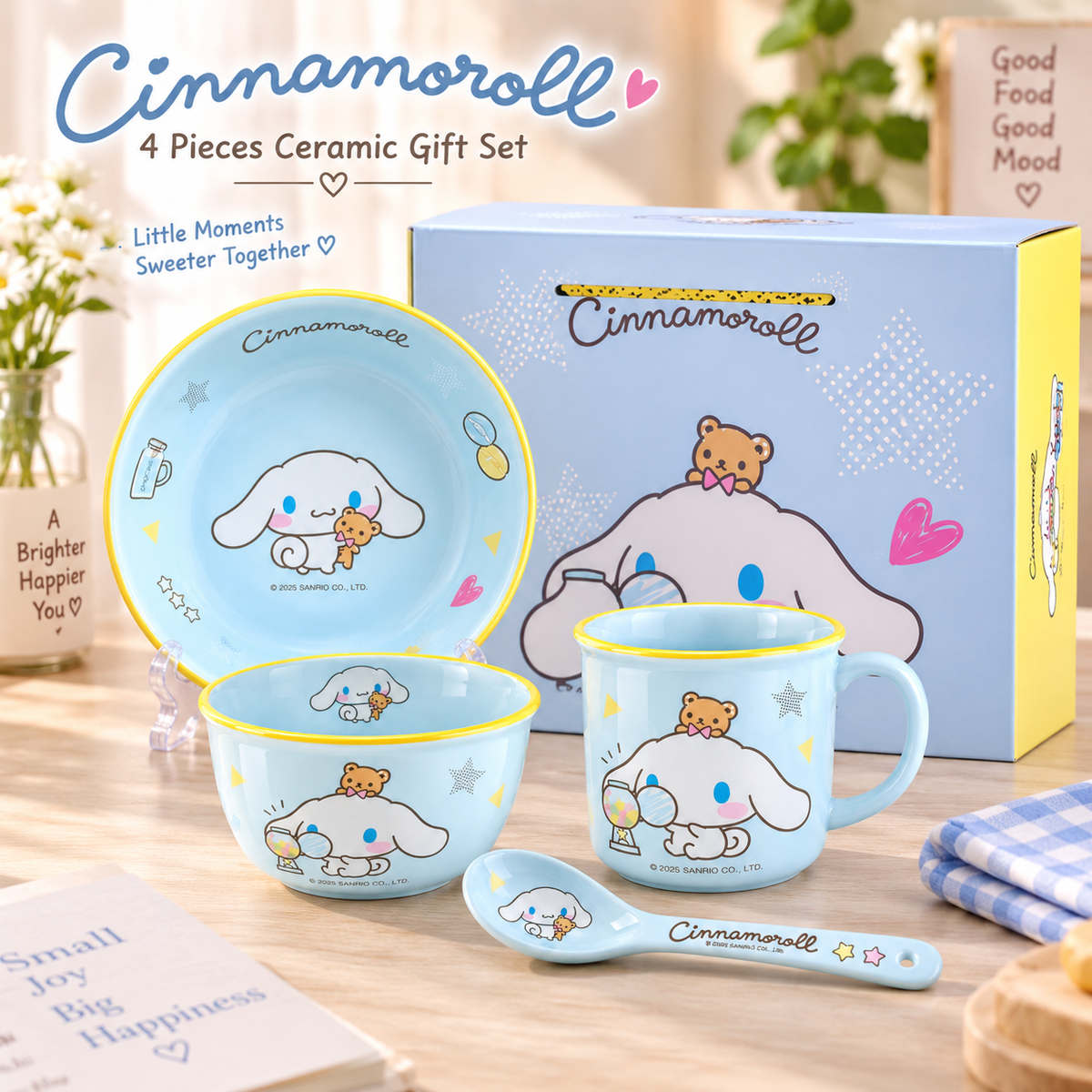 Cinnamoroll 4 Pieces Ceramic
