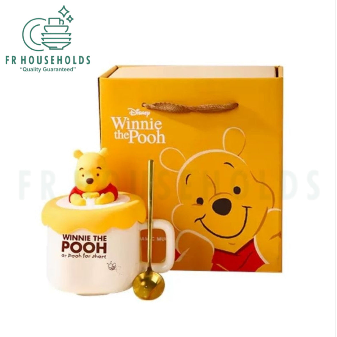 Walt Disney Winnie Pooh Porcelain - Disney Winnie The Pooh Mug With Spoon | 3pcs Set