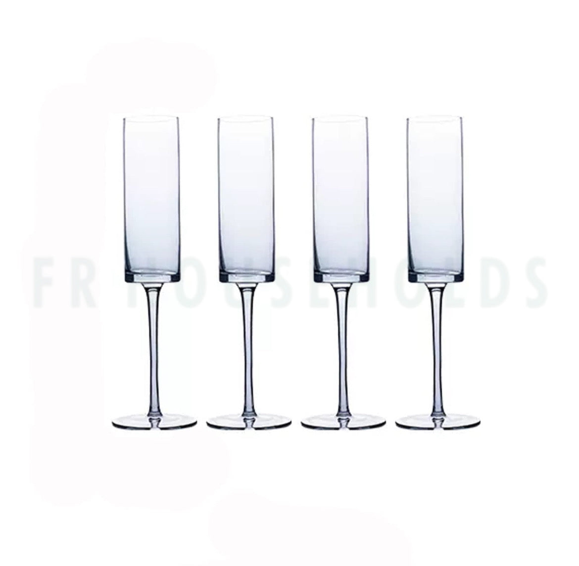 Crystal Cylinderical Edge Fluet Glass | 150ml - 190ml | 6PC
