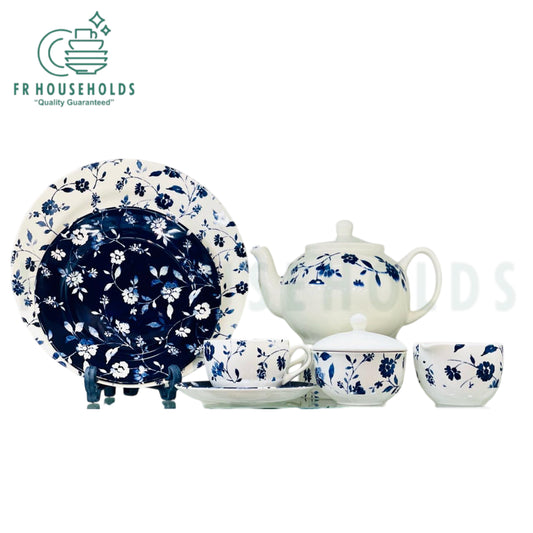 CLAYTAN 24-Piece Earthenware Tea Set – Elegant & Timeless Charm