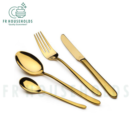 Arshia Stainless Steel Cutlery Sets 50pcs Gold | 12 Persons Serving
