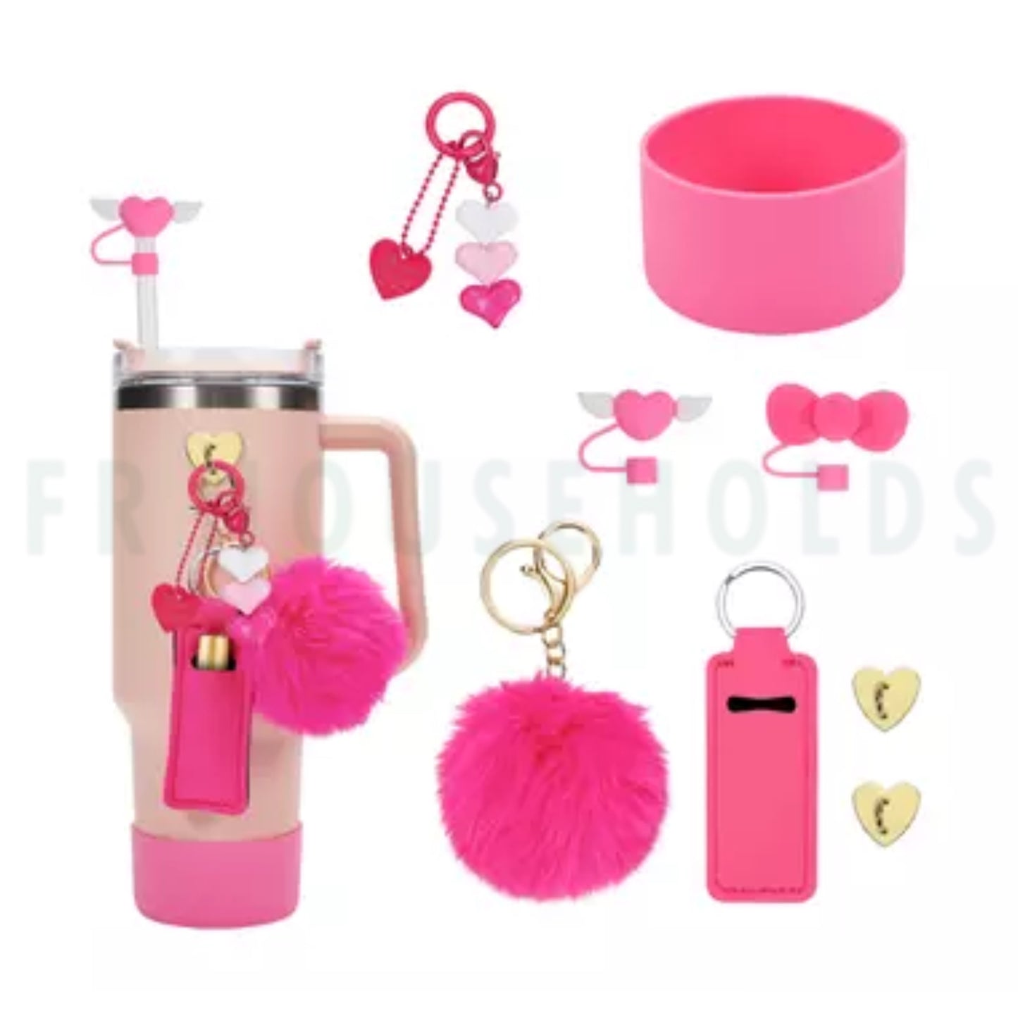 7PCS Stanley Tumbler Decoration Accessories Set – Cute & Aesthetic Drinkware Charms