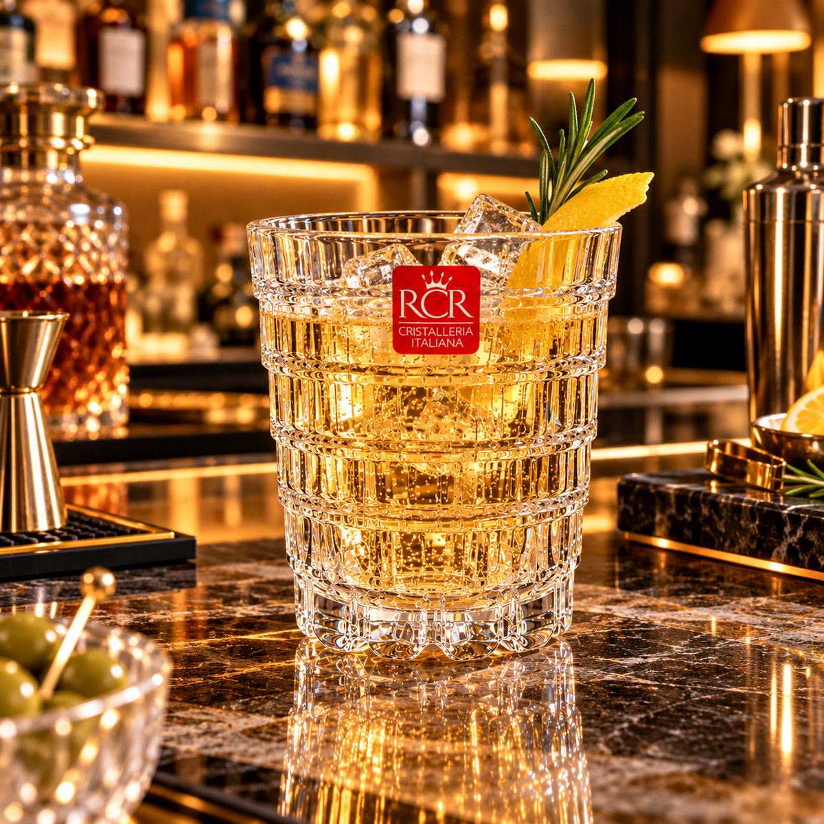RCR Stack Whiskey Glasses Set of 6 - 320ml | Italian Crystal Glass