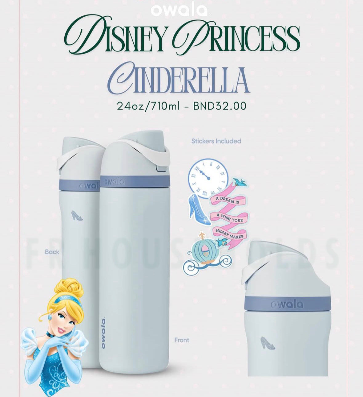 Owala FreeSip® Water Bottle - 24oz | Disney Princess Collection