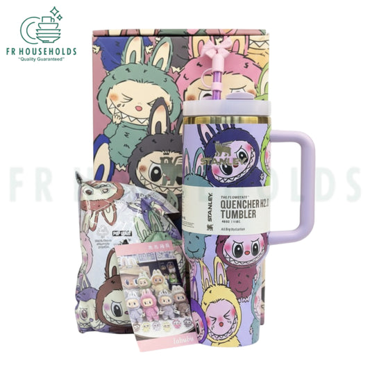 Stanley The Quencher H2.O Tumbler | 40OZ - Labubu Special (Lavender) - Labubu Doll Included