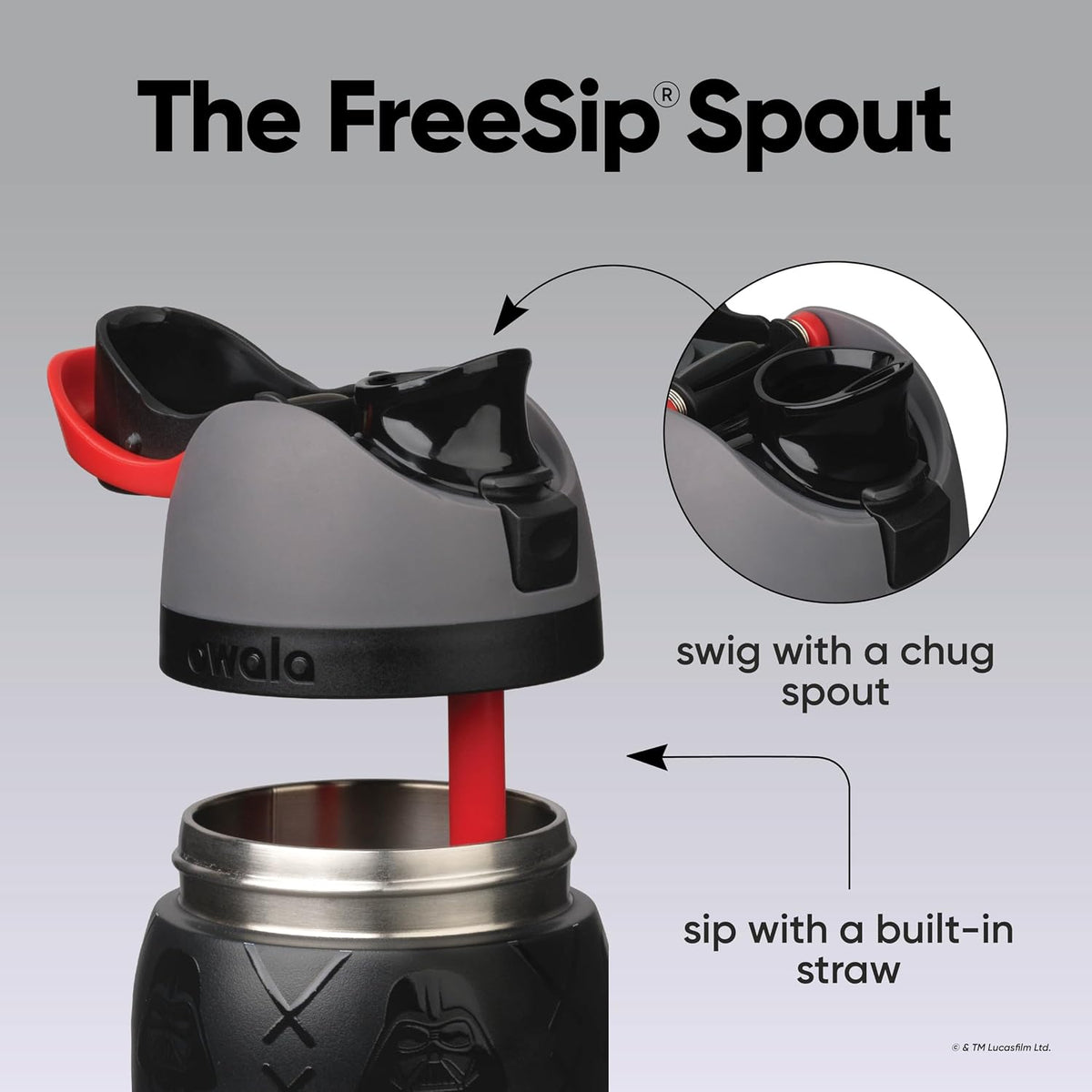 Owala FreeSip® Water Bottle – 32oz | Darth Vader