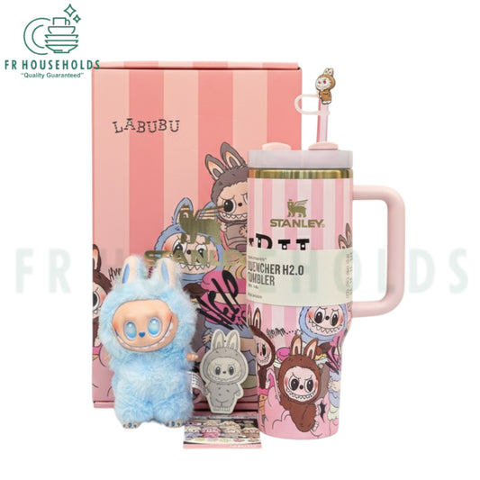 Stanley The Quencher H2.O Tumbler | 40OZ - Labubu Special (Victorian Pink) - Labubu Doll Included