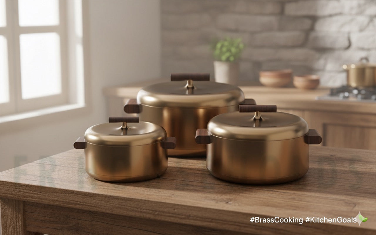 Artistic Matt Bronze 3-Piece Hotpot Set – Elegant, Insulated & Heat Retentive | Perfect for Stylish Serving