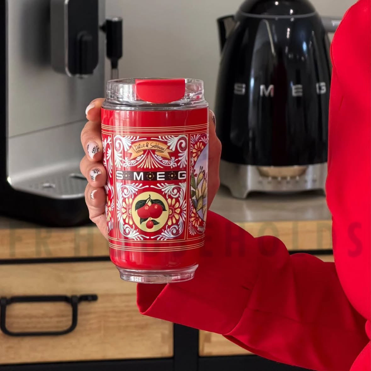 SMEG x Dolce & Gabbana Coffee Cup 320ml | Sicily Is My Love – Red Cherries