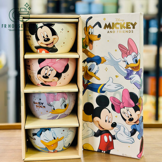 4pc Mickey & Friends Disney Bowl Set with Premium Gift Box