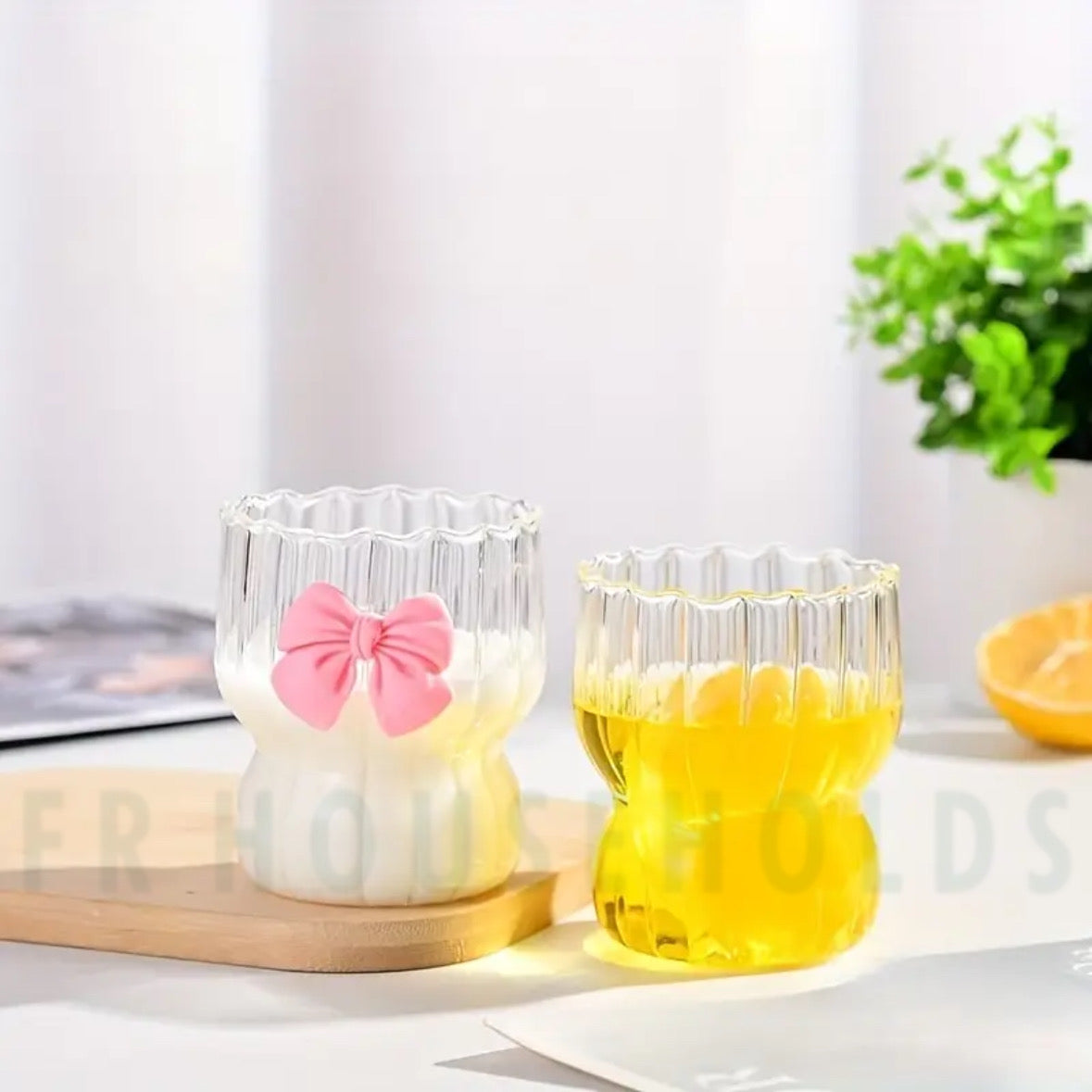 Bow Iced Tea Glass – Where Cute Meets Cool | 220ml - 1pc
