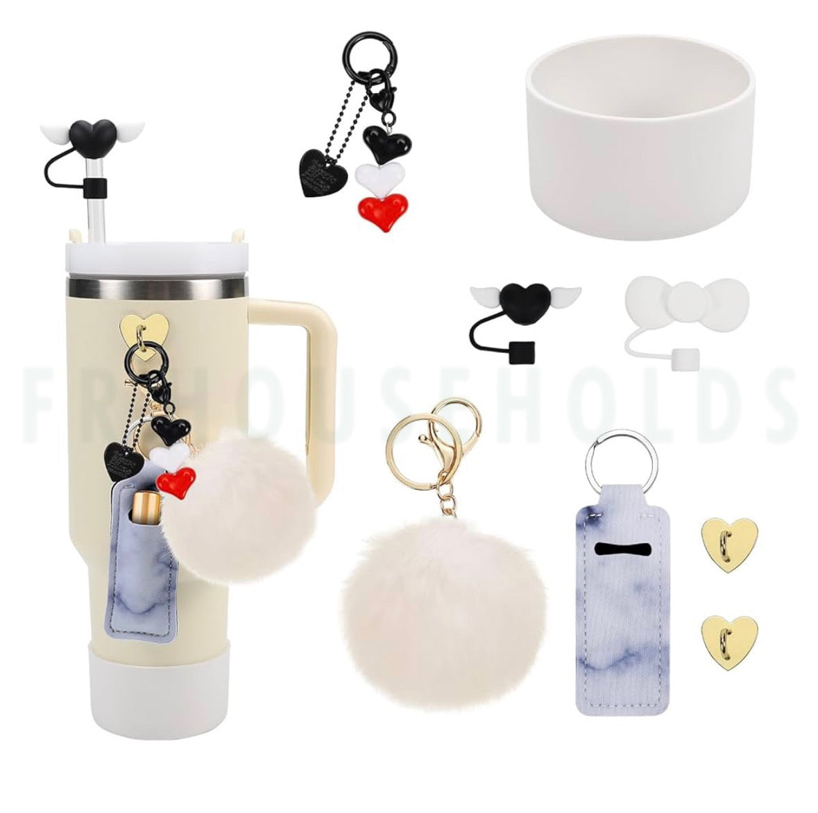 7PCS Stanley Tumbler Decoration Accessories Set – Cute & Aesthetic Drinkware Charms