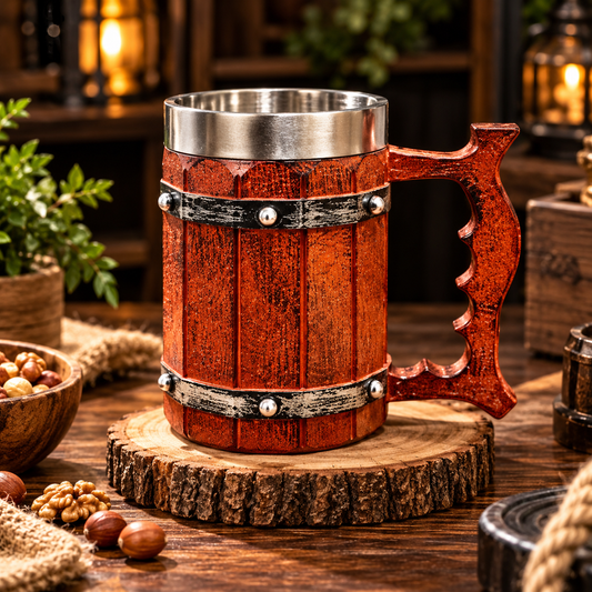 Ancient Barrel Mug 500ml with Stainless Steel Interior