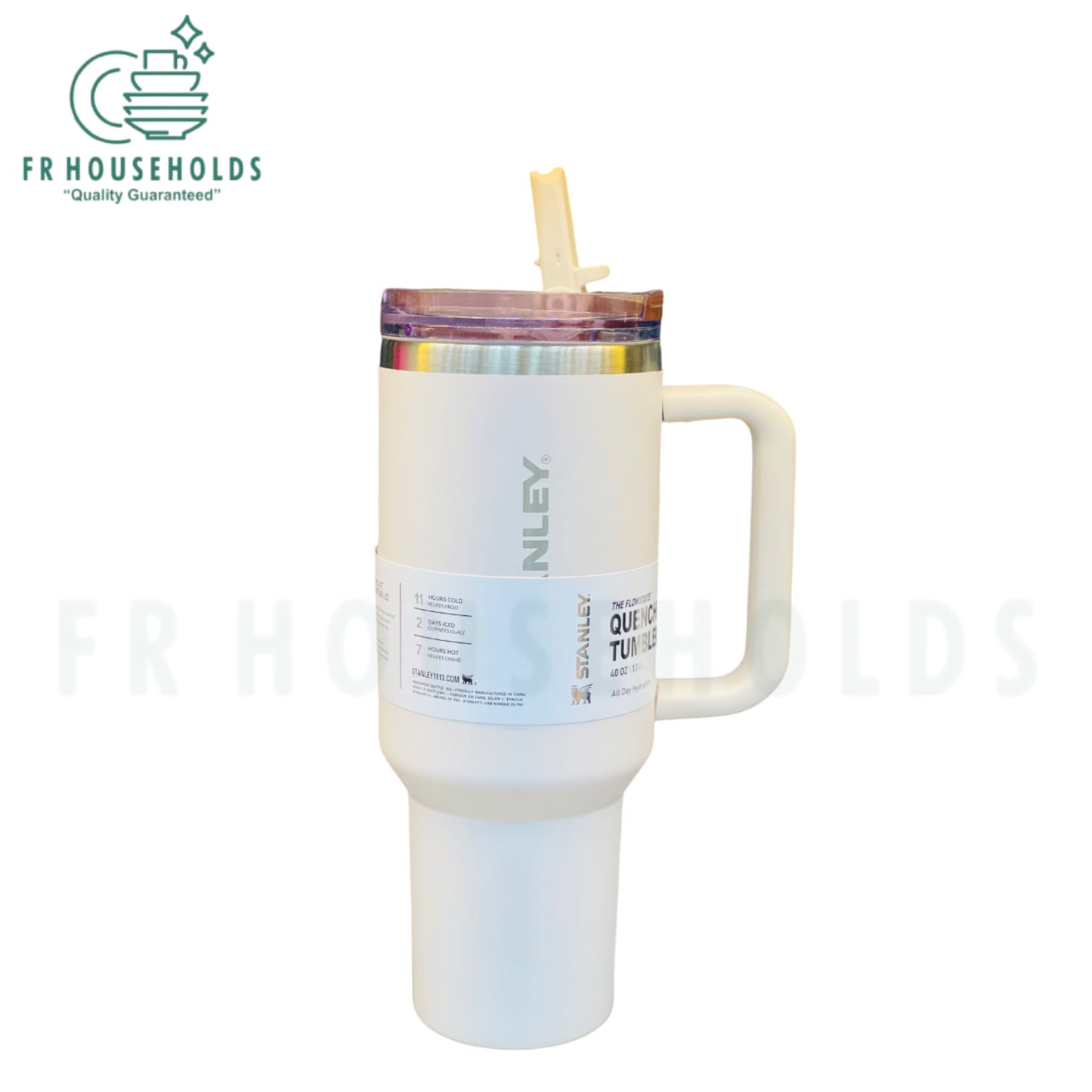 Stanley FlipStraw 40 OZ Quencher | White - premium Dupe
