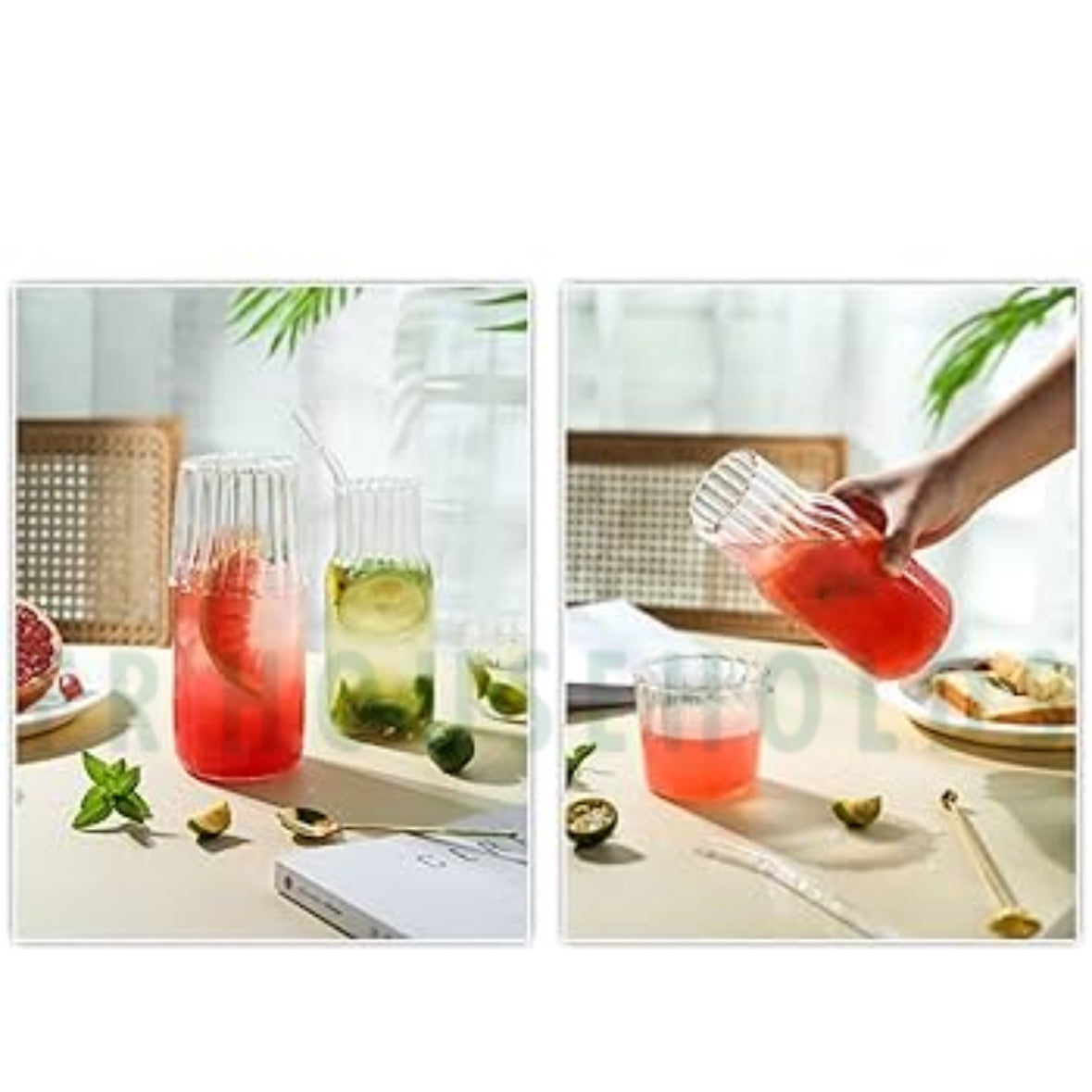 550ml Bedside Decanter Bottle with Glass – Elegant Hydration, Anytime