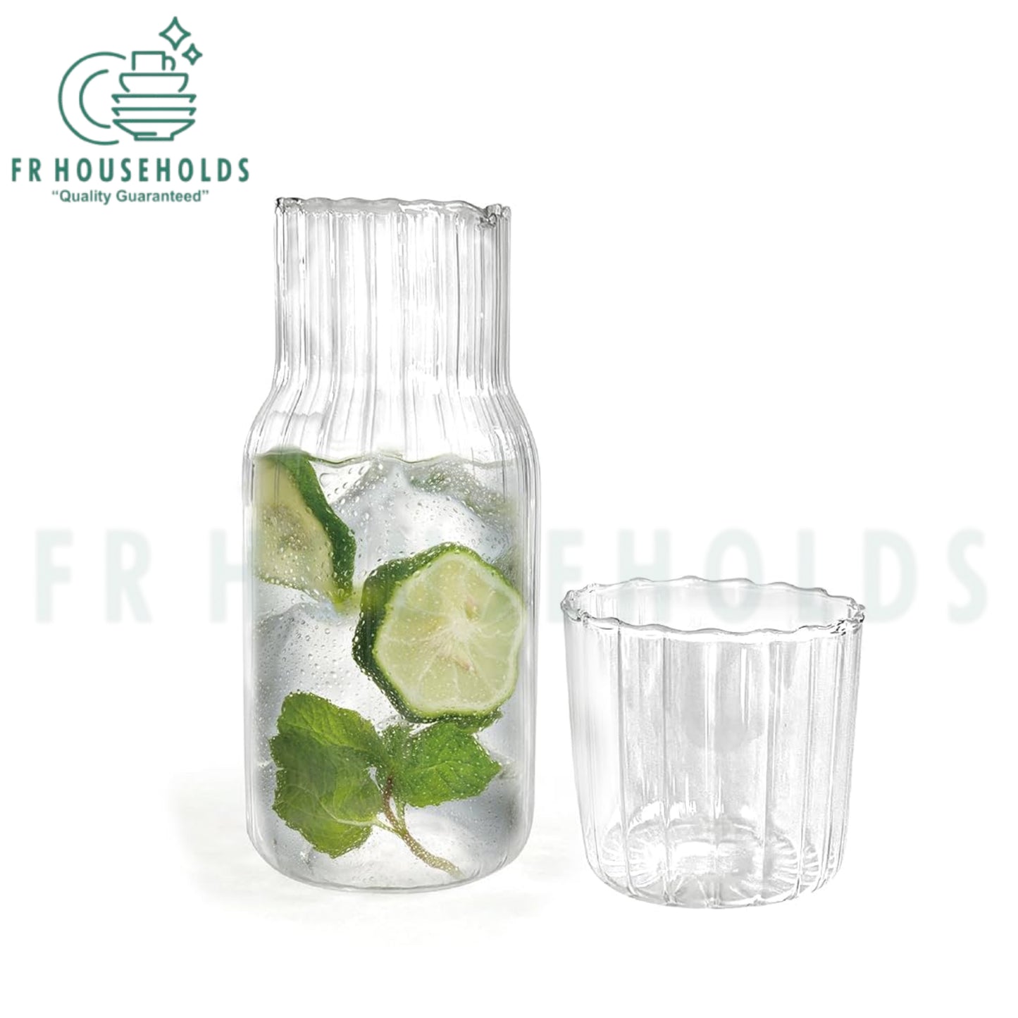 550ml Bedside Decanter Bottle with Glass – Elegant Hydration, Anytime