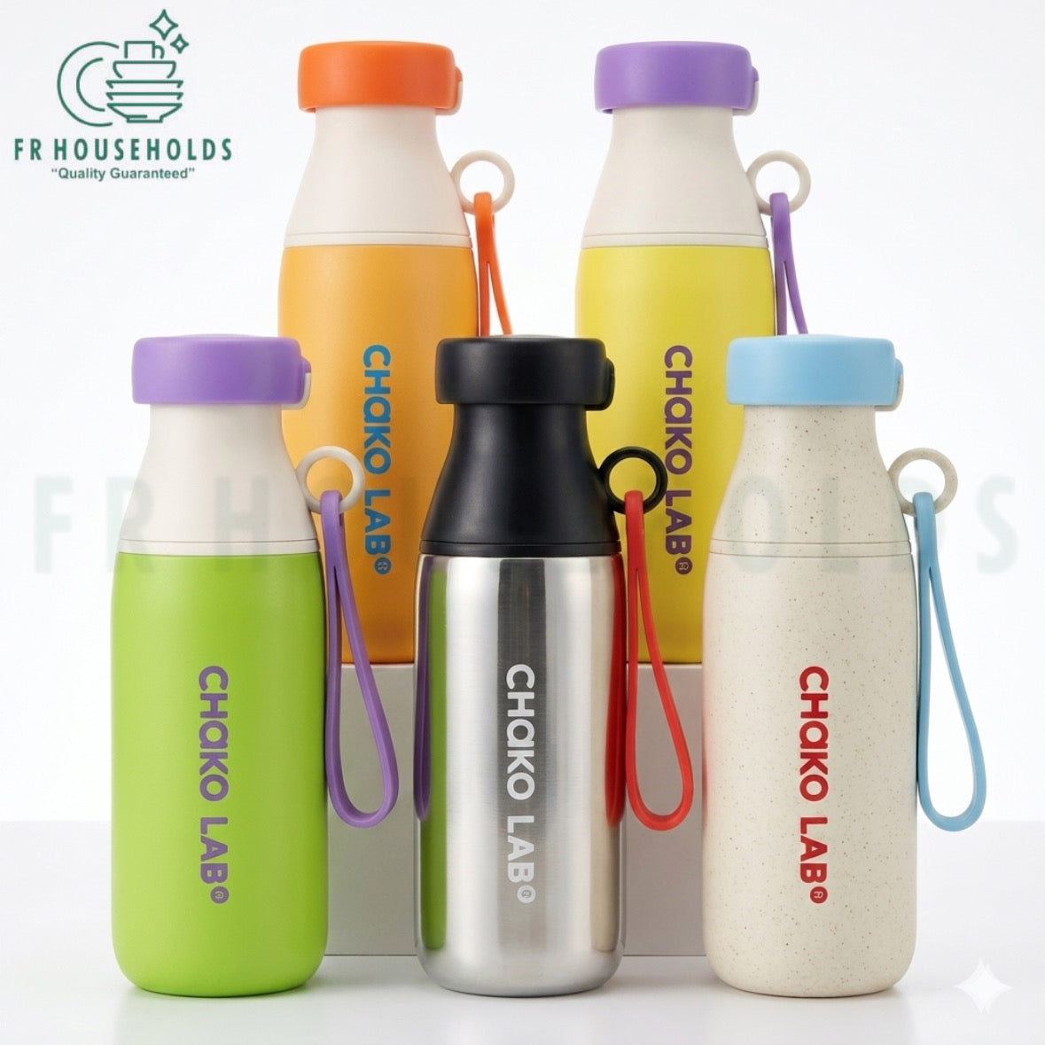 Chako Lab Insulated Water Bottle - Aesthetic & Leakproof Travel Flask | 500ml