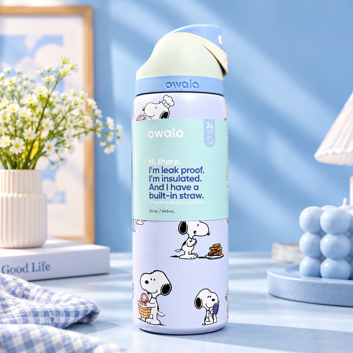 Owala FreeSip® Water Bottle - 32oz | Snoopy Peanuts