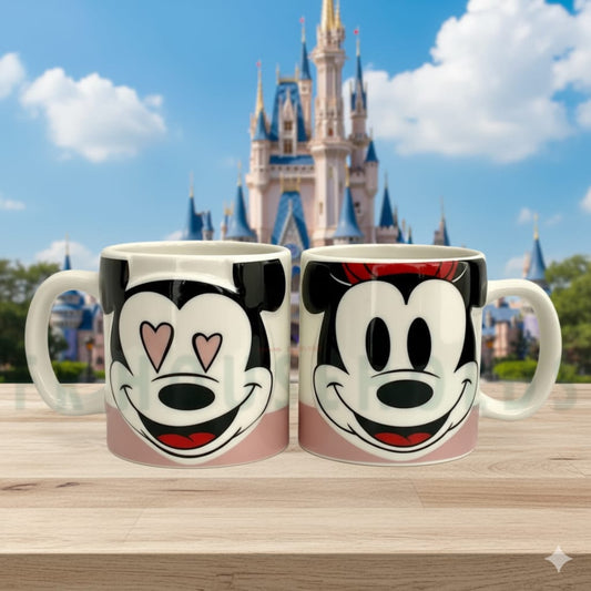 Walt Disney Mickey & Minnie Couple Mugs – Perfect Gift for Disney Fans
