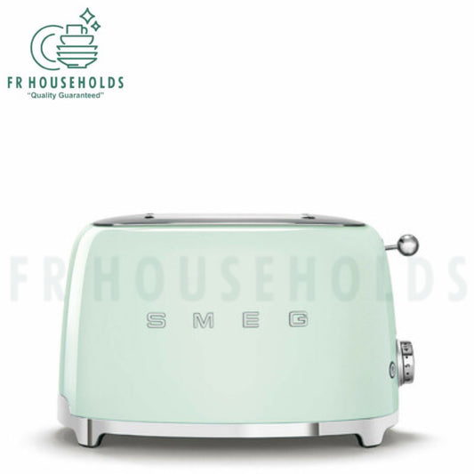 SMEG Retro Toaster Machine – Premium Stainless Steel 2-Slice Toaster with Adjustable Browning & Wide Slots | Pastel Green