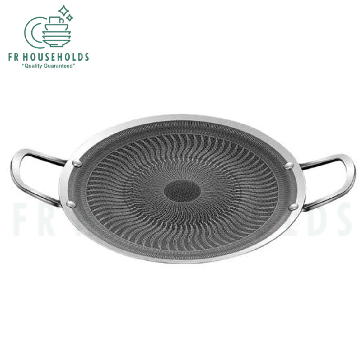 Honeycomb Laser-Coated Flat Pan (Tawa) with Induction Support Bottom - 38cm
