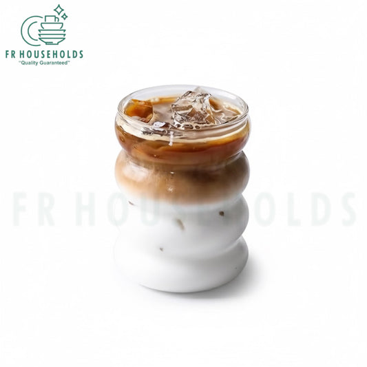 400ml Bubble Shape Coffee Glass – Modern & Aesthetic Borosilicate Drinkware | 6pcs