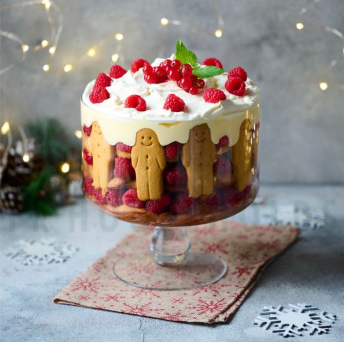 3 Litres Premium Glass Trifle Bowl – Elegant Dessert & Serving Bowl