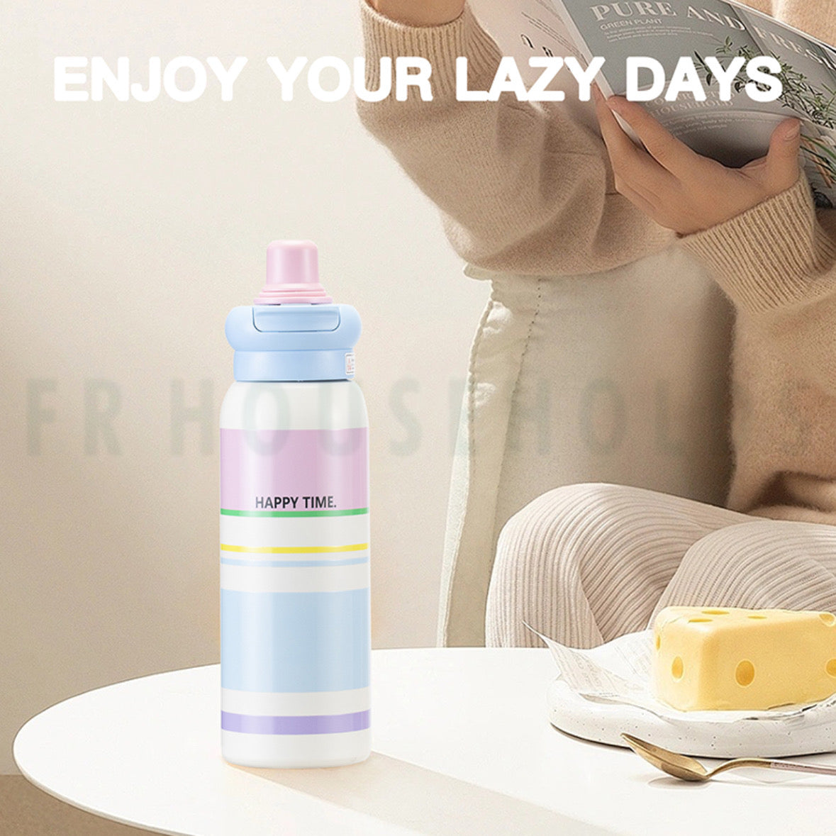 Modern Style Stainless Steel Insulated Water Bottle - 600ml
