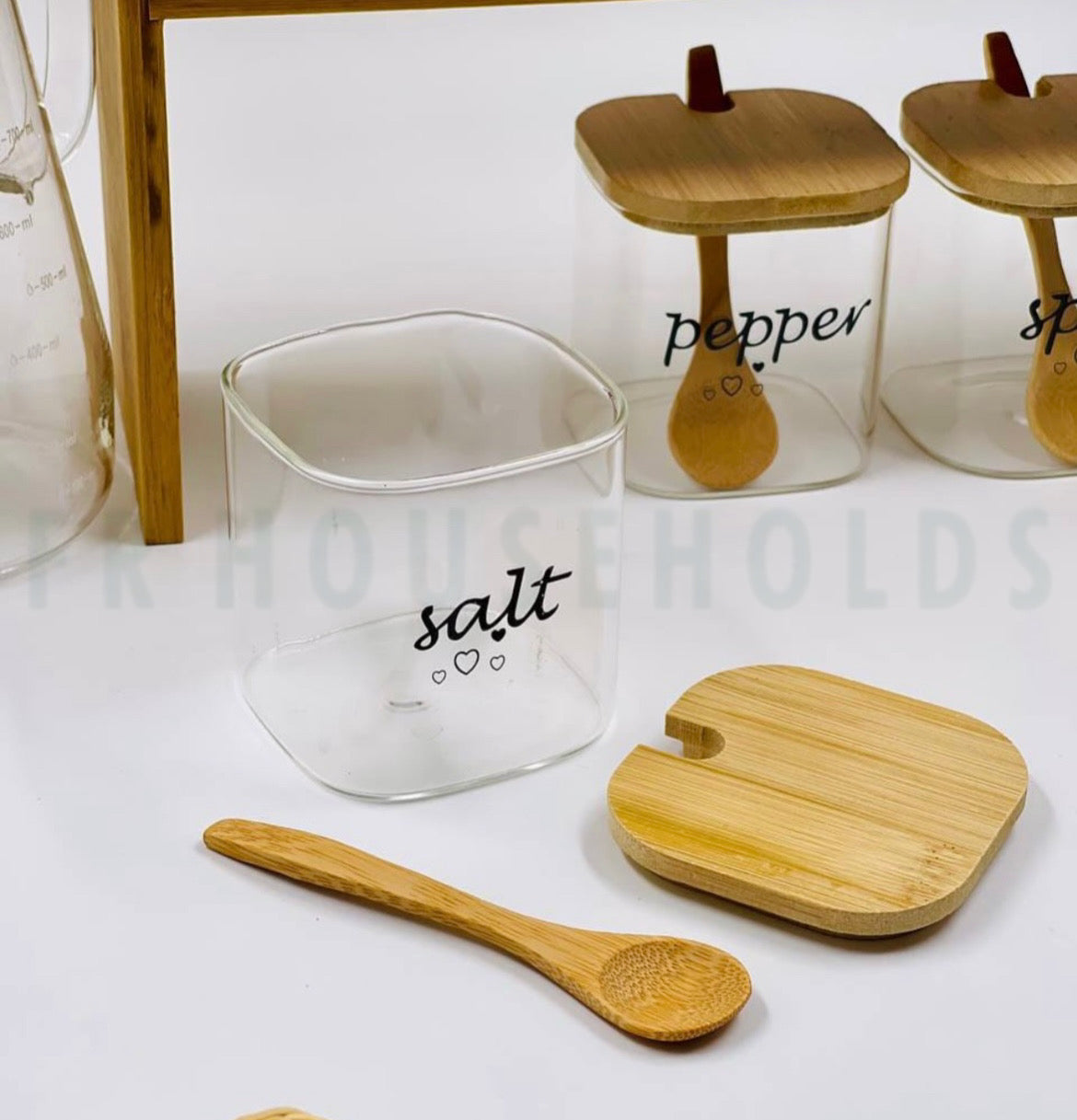 9-Piece Complete Kitchen Organiser Stand Set | Bamboo Rack