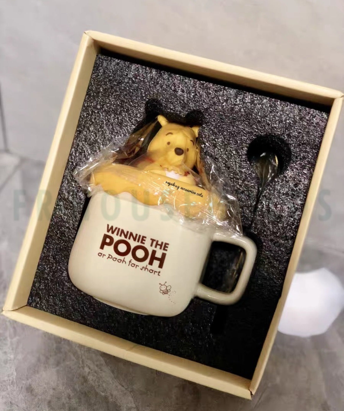 Walt Disney Winnie Pooh Porcelain - Disney Winnie The Pooh Mug With Spoon | 3pcs Set