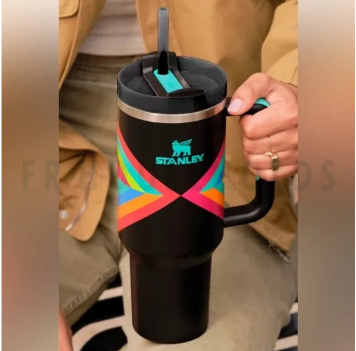Stanley The Quencher H2.O Tumbler | Black Hyper Geo