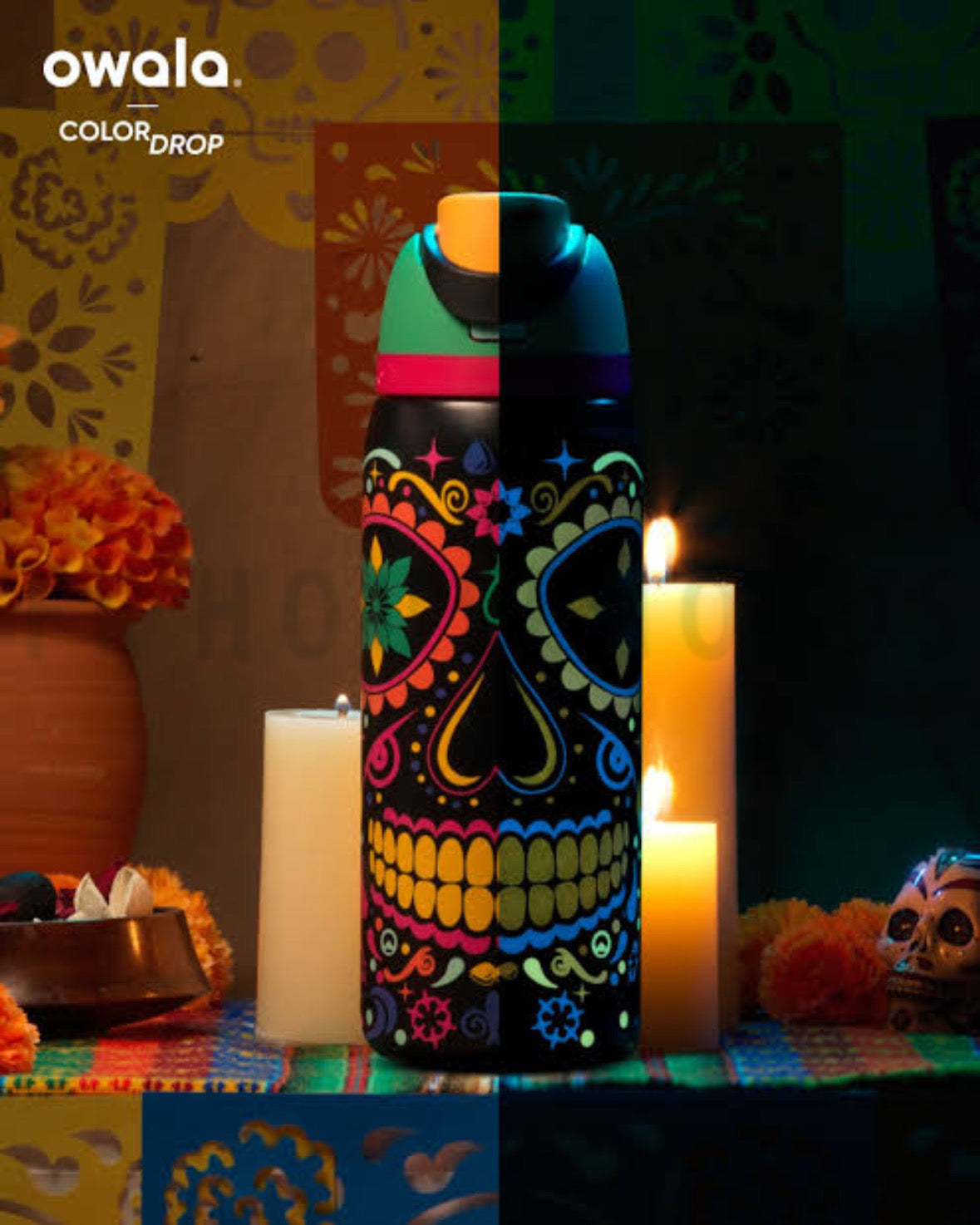 Owala FreeSip® Water Bottle - 32oz | Sugar Skull | Urban Outfitters