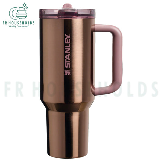 THE QUENCHER PROTOUR FLIP STRAW TUMBLER | 40 OZ | 1.18 L | Polish Rose Gold
