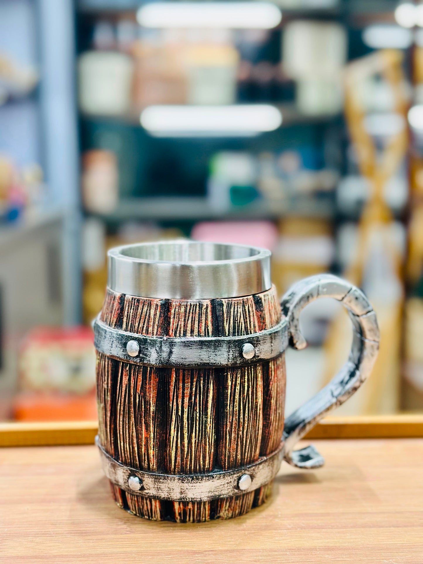 American Barrel Mug with Stainless Steel Interior | FR HOUSEHOLDS