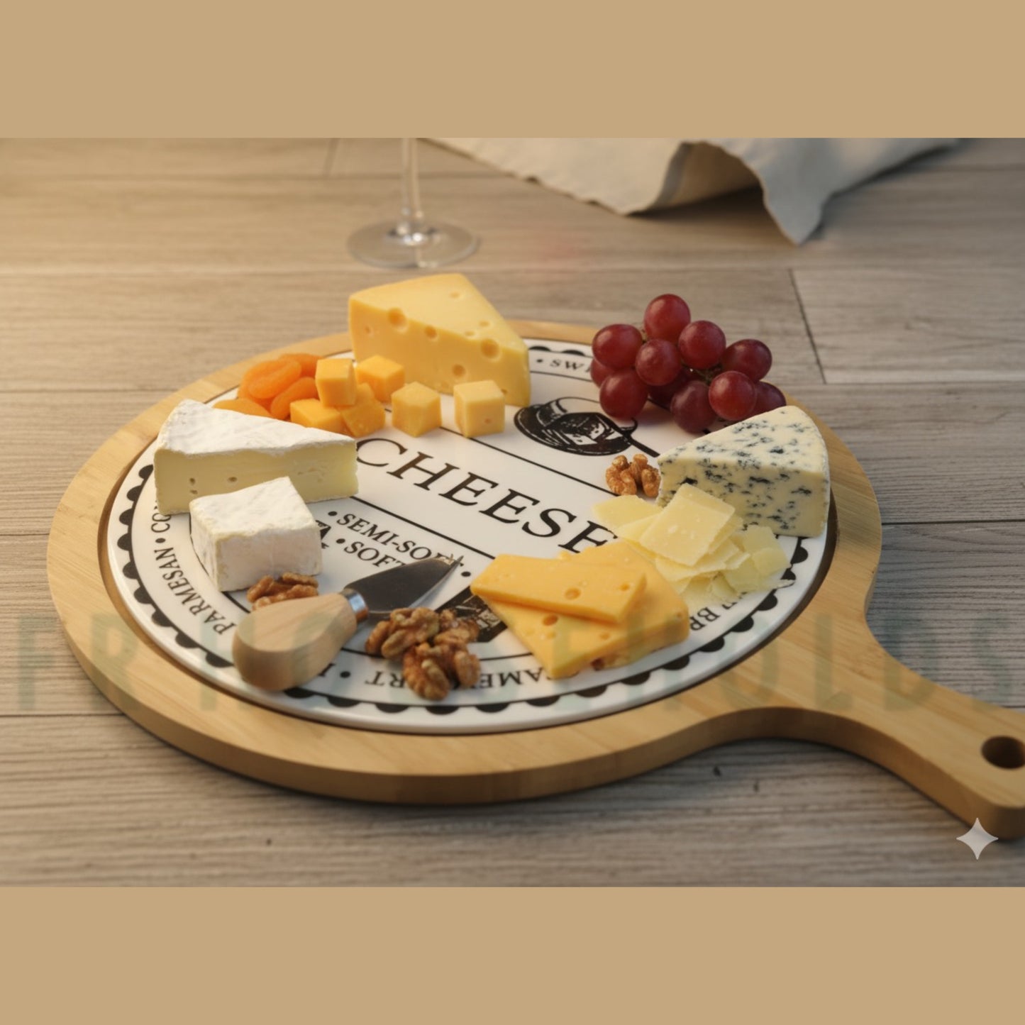 Elegant Bamboo Cheese Serving Platter – Perfect for Every Occasion