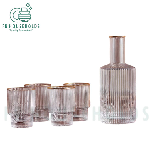 Vintage Optic 5-Piece Decanter Set