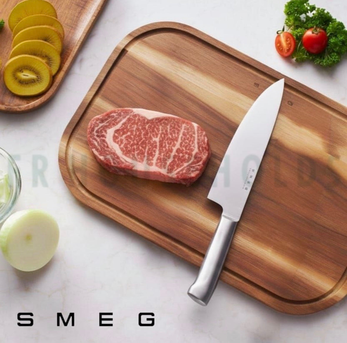 SMEG Wooden Chopping Board – Premium Kitchen Cutting Board