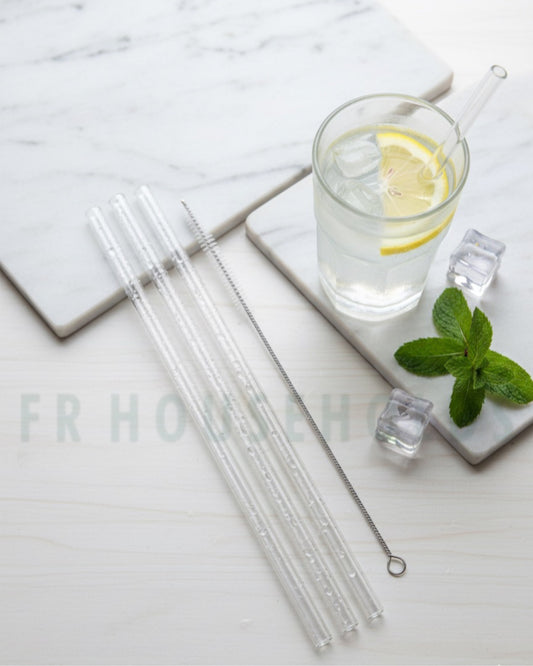 3pcs 10mm Reusable Tumbler Straw Set with Cleaning Brush – Eco-Friendly, Durable & Travel-Ready