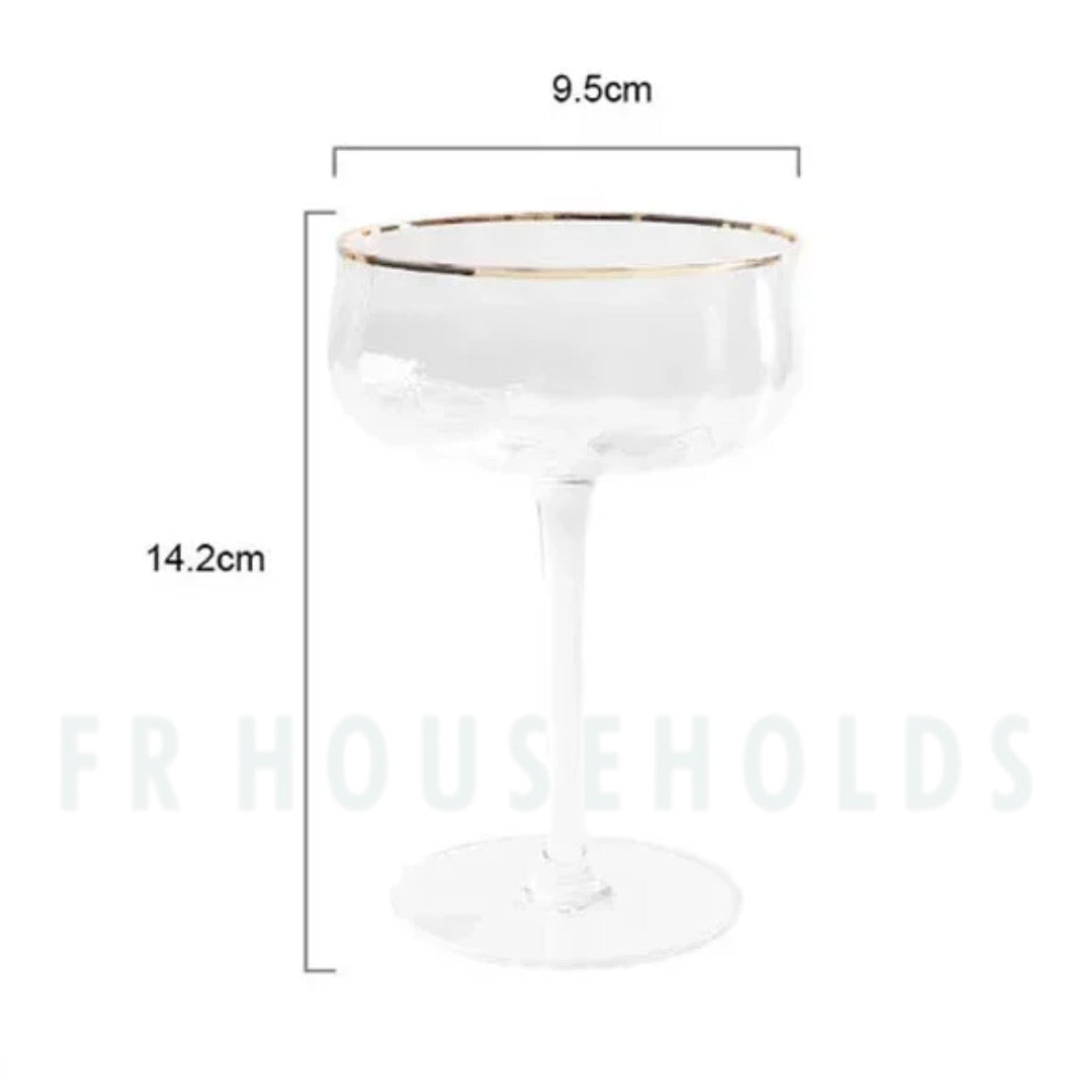 Louise Roe Crystal Martini Glass - 260ml - 6PC