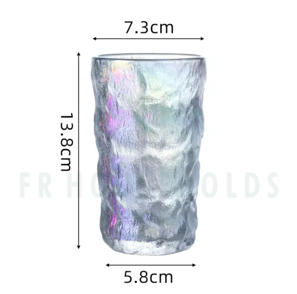 Frozen Ice Drink Glass | 400ml - Rainbow - 6PC