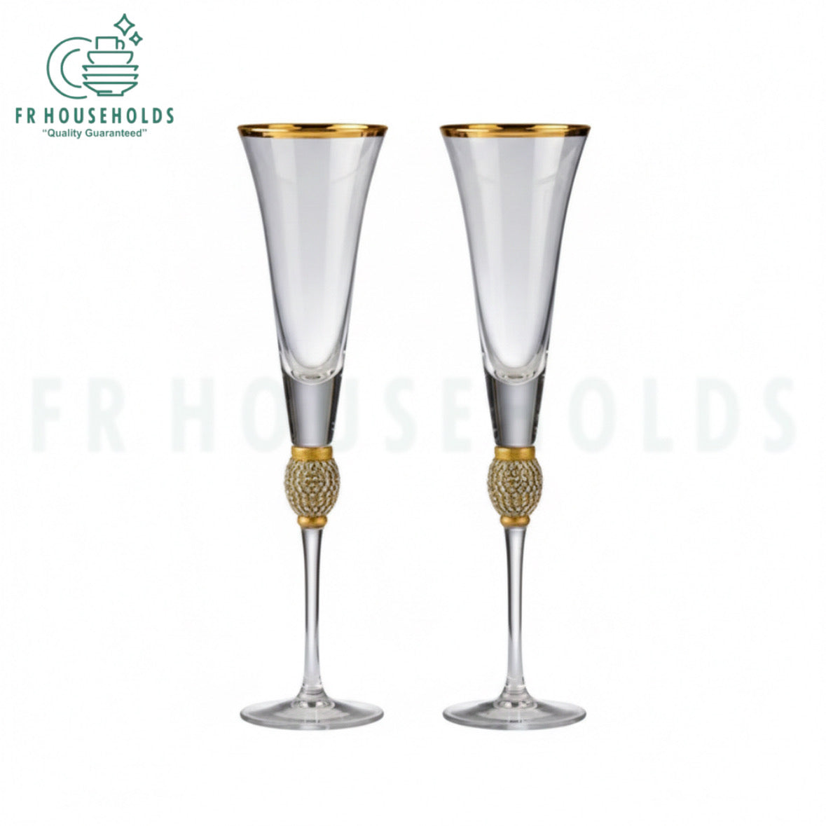 FRANZESE Russian Crystal Wine Glass – Handmade Luxury with Gold Detailing