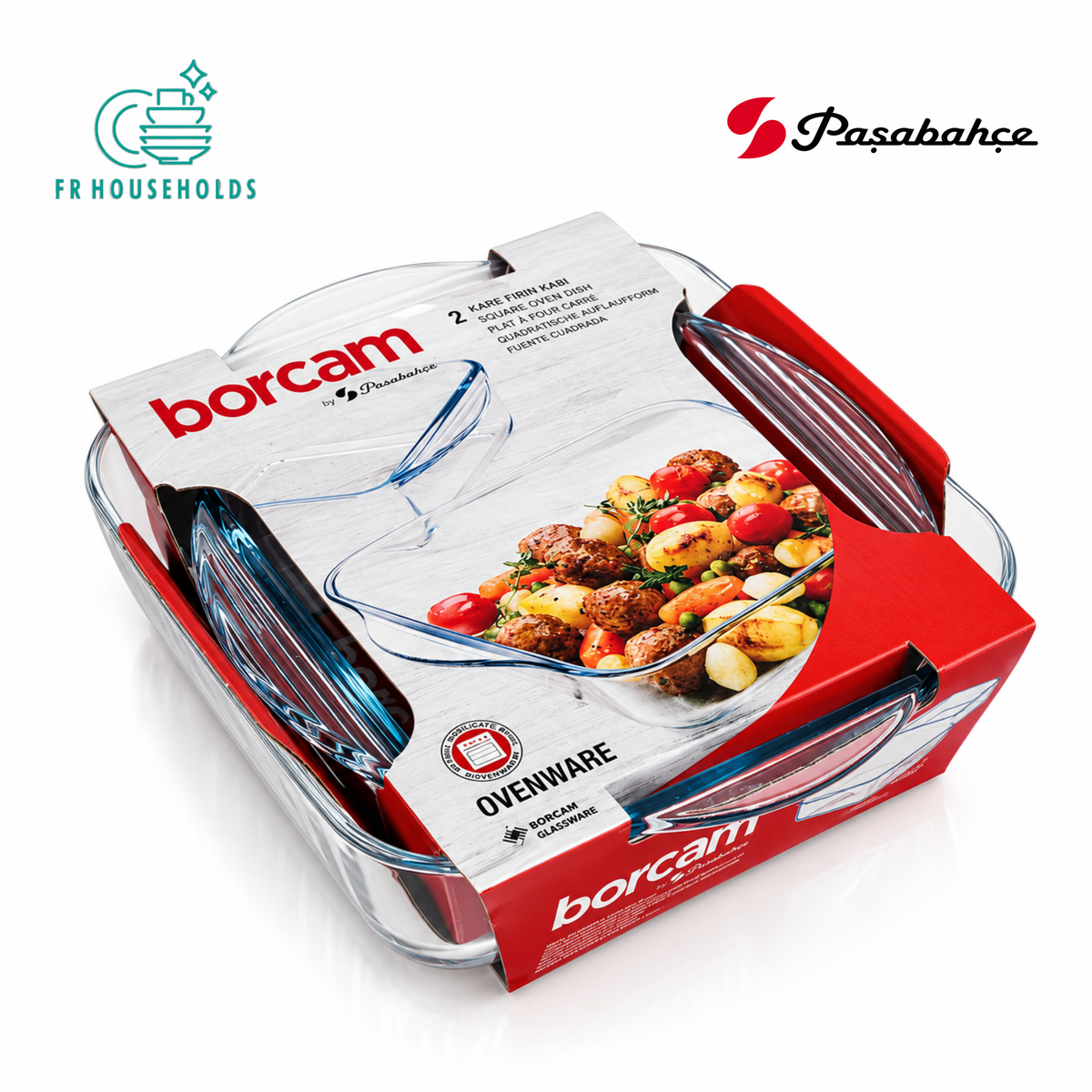 BORCAM 2pcs Serving Dish | 3200cc - 1950cc | Made In Turkey