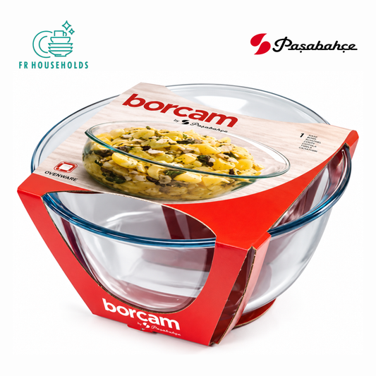 BORCAM Glass Salad Bowl | 3000cc - Made In Turkey