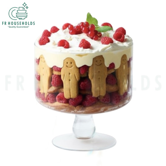 3 Litres Premium Glass Trifle Bowl – Elegant Dessert & Serving Bowl