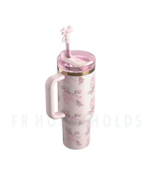 THE STANLEY X LOVESHACKFANCY HOLIDAY QUENCHER | 40 OZ ROSA BEAUX PINK