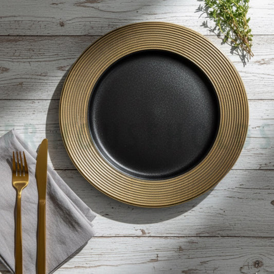 10-Inch Scratchless Stoneware Pattern Plates – Durable, Elegant & Everyday Dining Essentials | 6 Peices